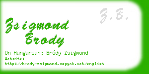 zsigmond brody business card